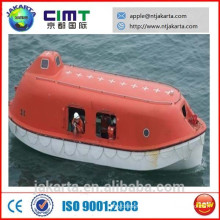 enclosed lifeboat with gravity luffing davit